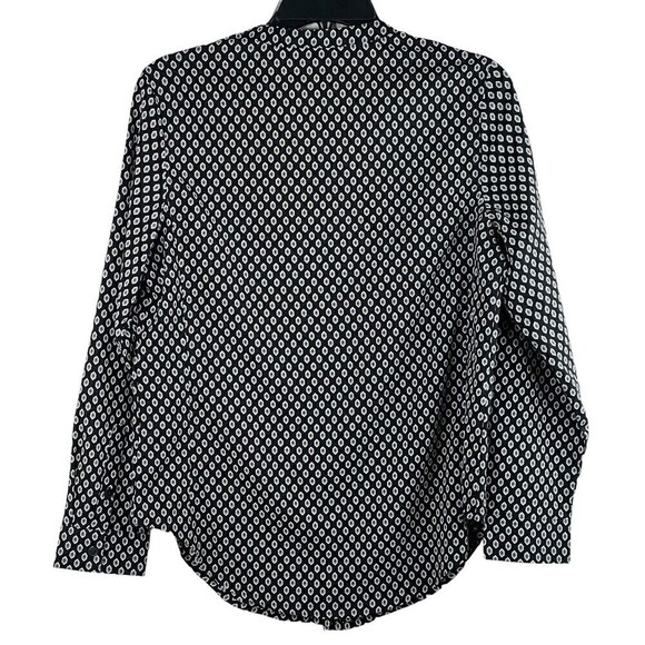 Apt. 9 Women's Petite Top Size PM Black, Gray, White Button Down Blouse - Picture 10 of 11